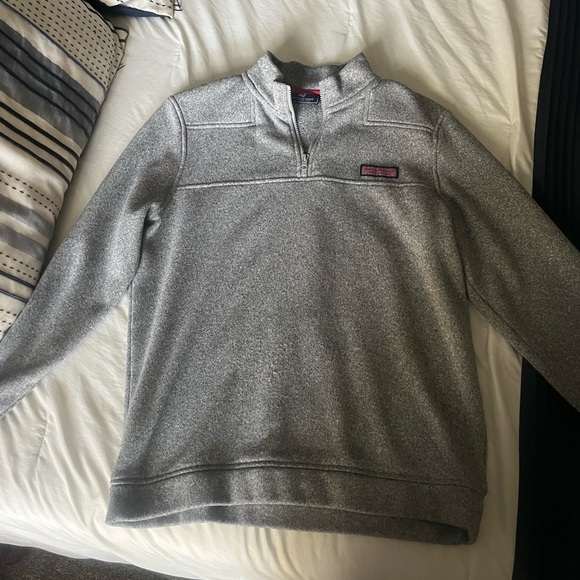 Men’s Grey Vineyard Vines Quarter Zip - Picture 1 of 3
